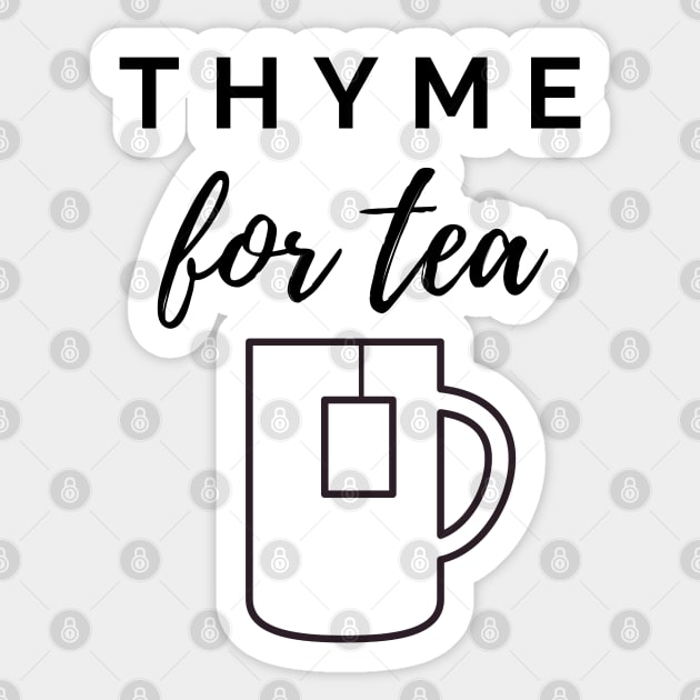 Thyme for Tea Sticker by EdenLiving
